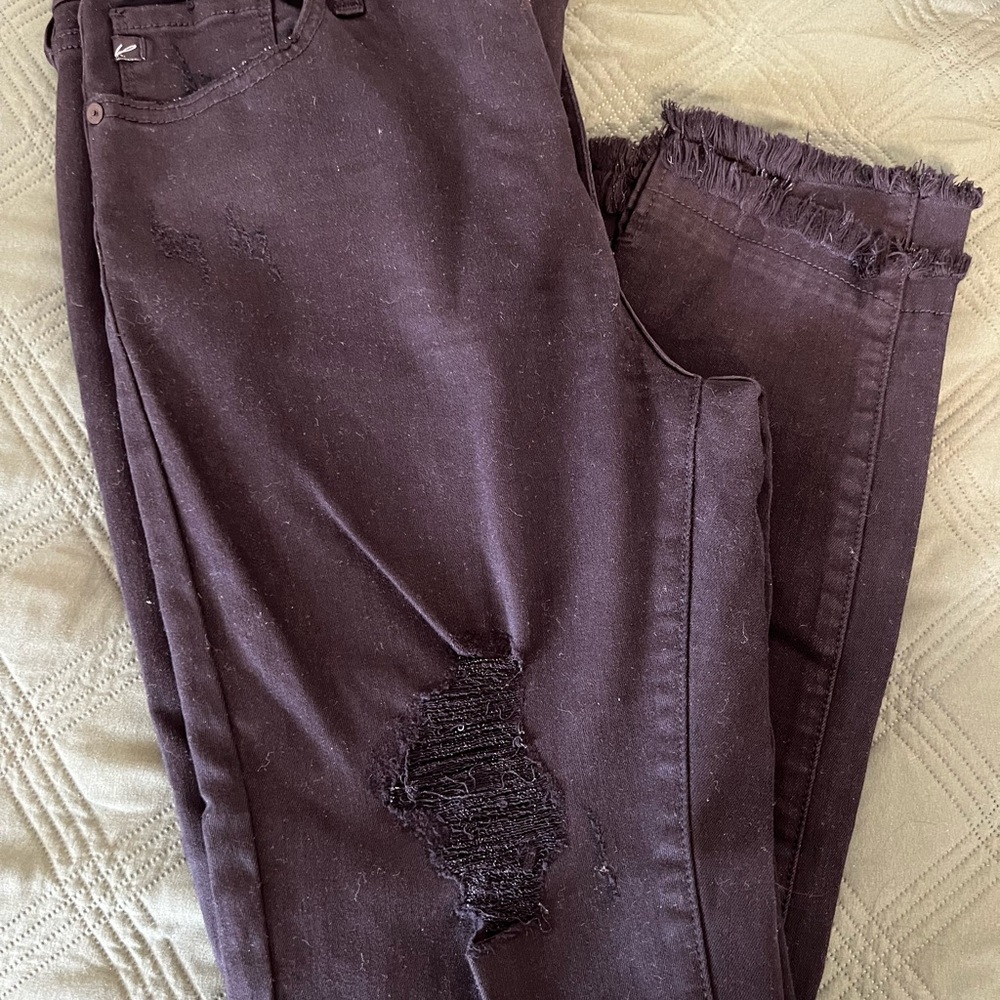 Women’s KanCan Distressed Black Jeans